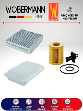 Wöbermann Toyota Auris 1.6 Benzin Filtre Bakım Seti 2007-2018 3KP