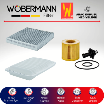Wöbermann Toyota Auris 1.6 Benzin Filtre Bakım Seti 2007-2018 3KP