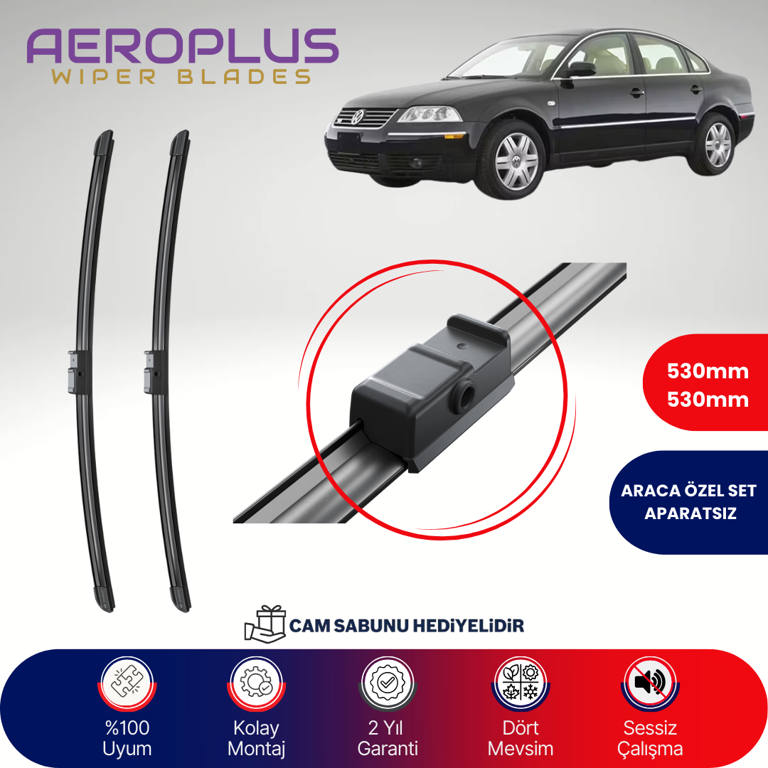 Aeroplus VW Passat 2002-2005 Muz Silecek Takımı