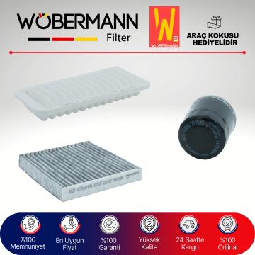Wöbermann Toyota Yaris 1.33 Benzin Filtre Bakım Seti 2009-2016 3KP