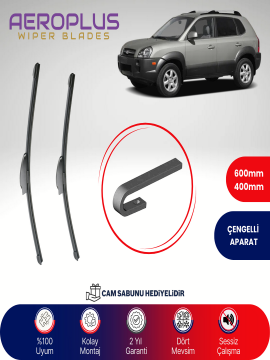 Aeroplus Hyundai Tucson 2004-2010 Muz Silecek Takımı