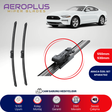 Aeroplus Ford Mustang 2009-2023 Muz Silecek Takımı