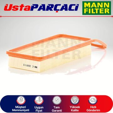 Mann-Filter Citroen C2 1.4 Hdi Dizel Hava Filtresi 2004-2008 C3087/2 2S6Q9601AA