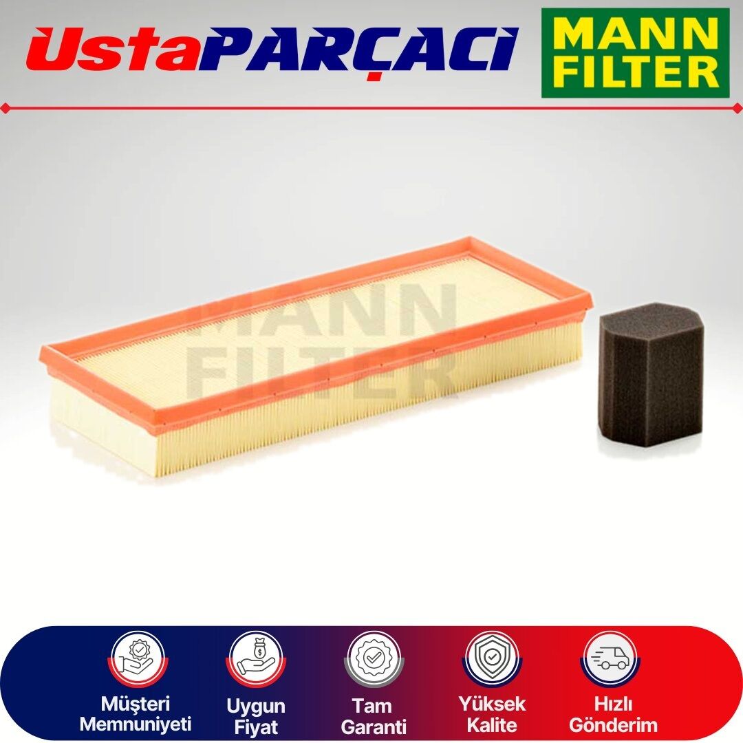 Mann-Filter Citroen C3 1.2 Puretech 110HP Benzinli Hava Filtresi 2019-2024 C36007KIT 9805552080