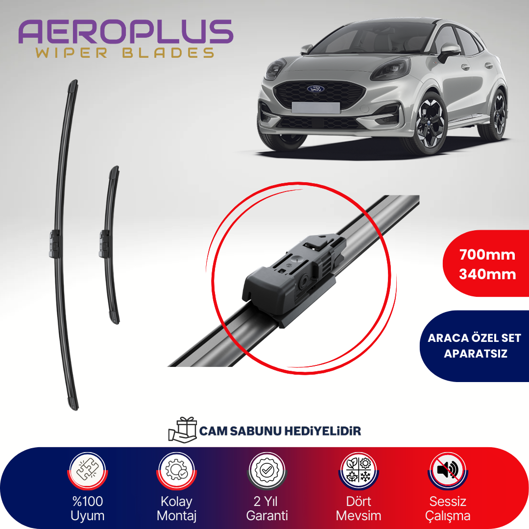 Aeroplus Ford Puma 2019-2025 Muz Silecek Takımı