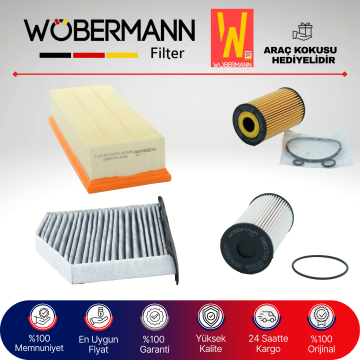 Wöbermann VW Caddy 1.6 2.0 Tdi Filtre Bakım Seti 2010-2015 4KP CAY-CFH-CLC