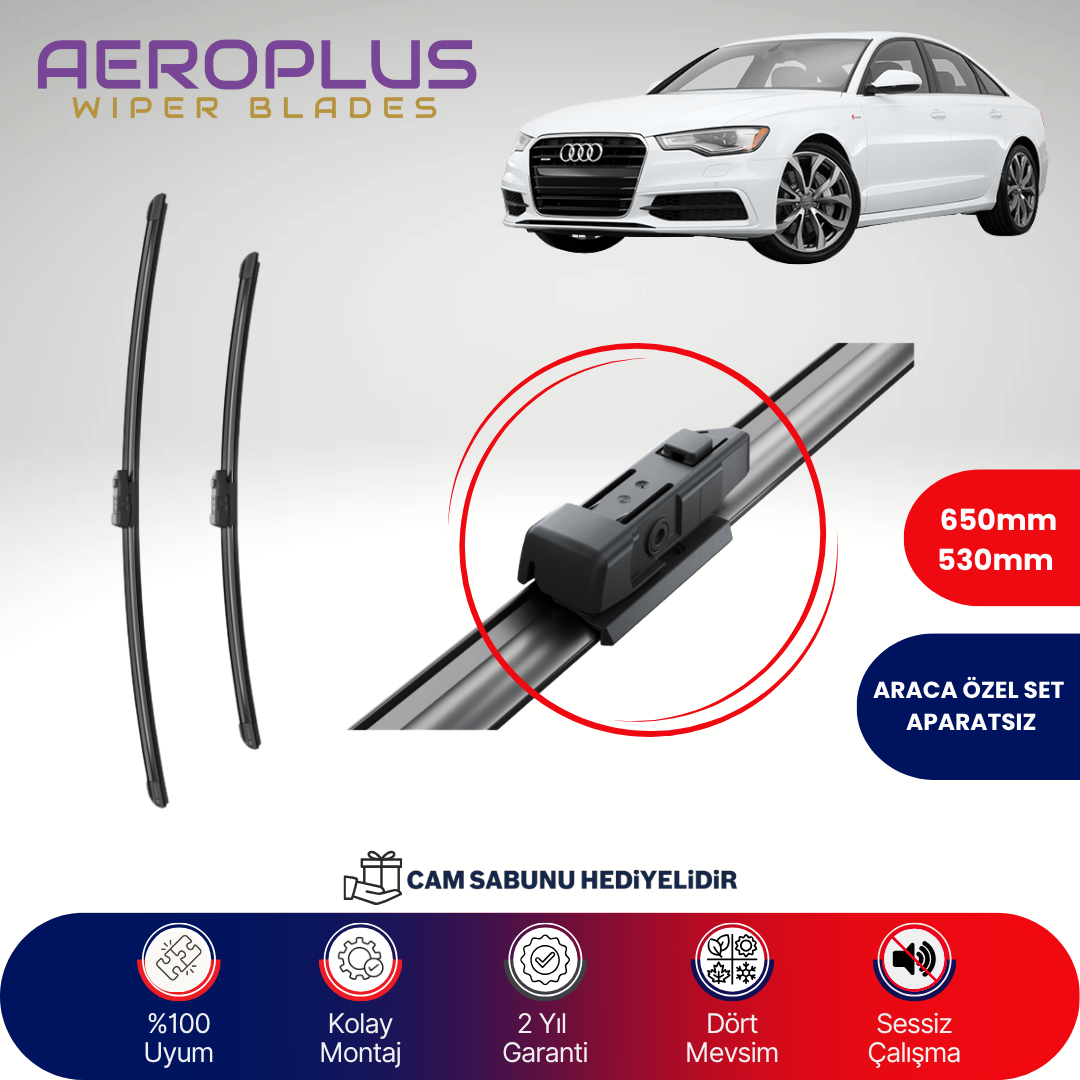 Aeroplus Audi A6 2010-2018 Muz Silecek Takımı