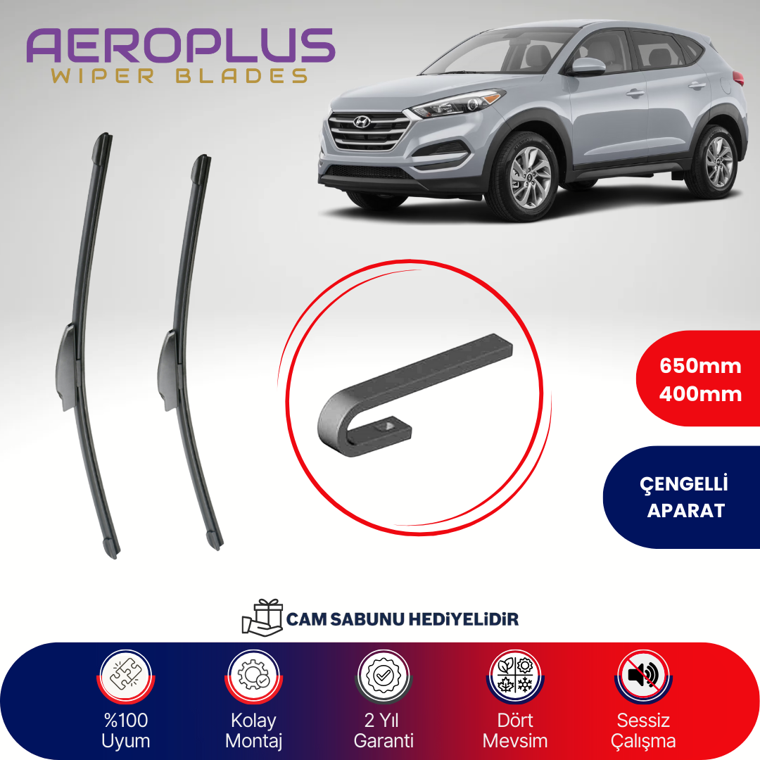 Aeroplus Hyundai Tucson 2015-2020 Muz Silecek Takımı
