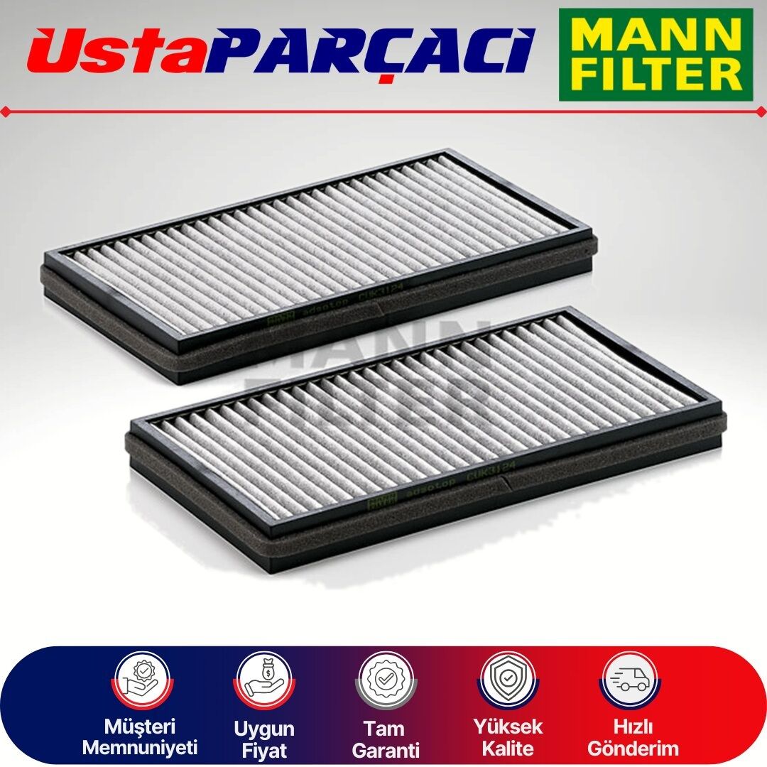 Mann-Filter BMW 7 Serisi E65 Karbonlu Polen Filtresi 2002-2010 CUK3124-2 64116921019
