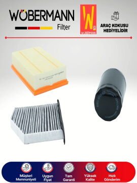 Wöbermann VW Golf 5 1.6 Benzin Filtre Bakım Seti 2004-2009 3KP BGU-BSE-BSF