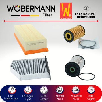 Wöbermann VW Golf 6 1.6 Tdi Filtre Bakım Seti 2008-2012 4KP CAY