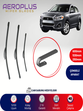 Aeroplus Mitsubishi ASX 2010-2022 Ön Arka Muz Silecek Takımı