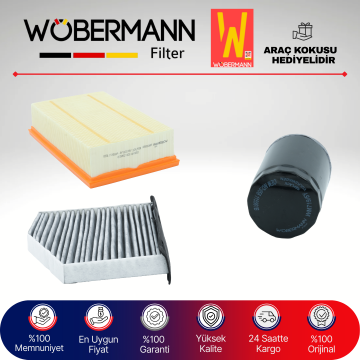Wöbermann VW Jetta 1.6 Benzin Filtre Bakım Seti 2006-2010 3KP BSE-BSF