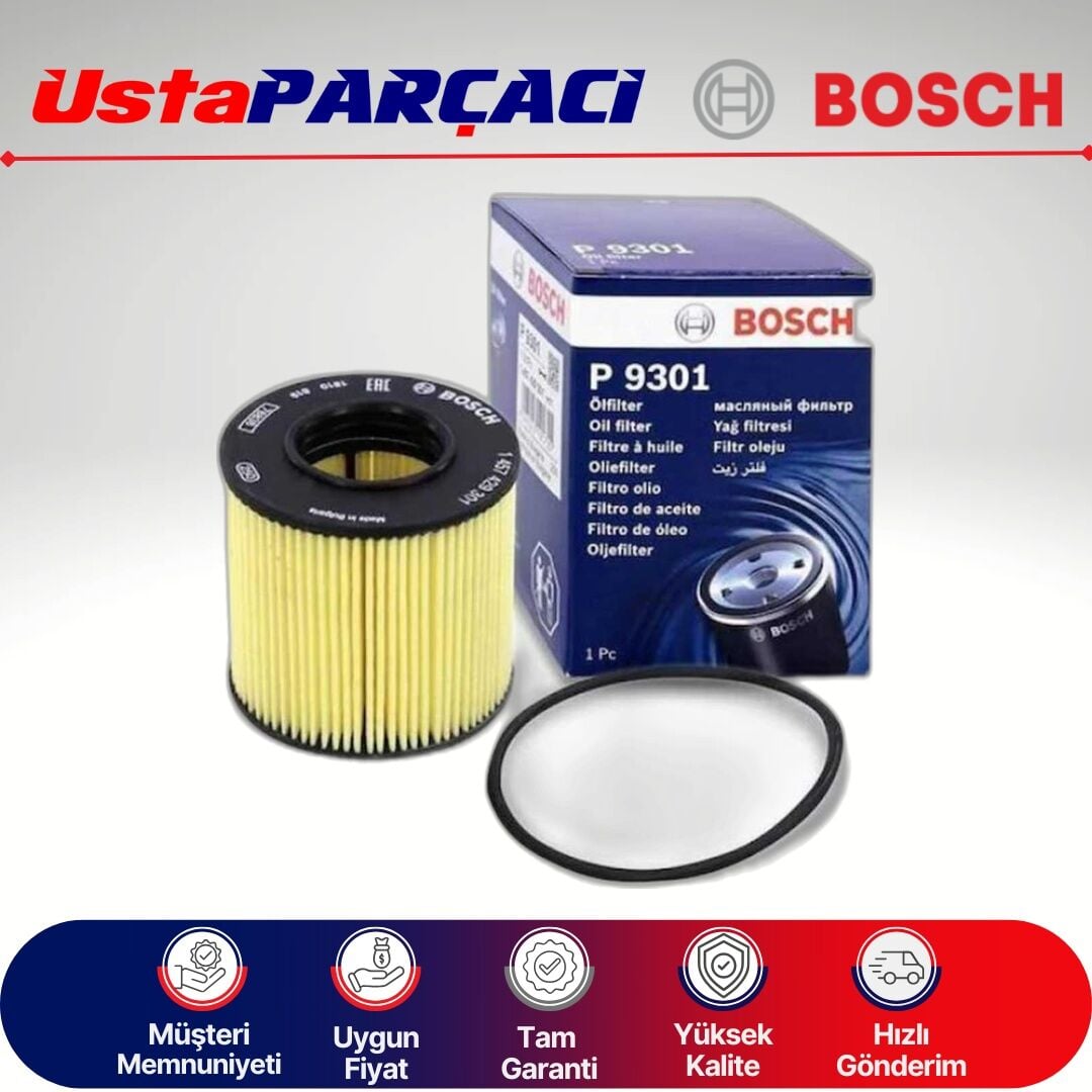 Bosch VW Jetta 1.4 Tsi Cax Yağ Filtresi 2008-2009 1457429301 P9301 03C115562