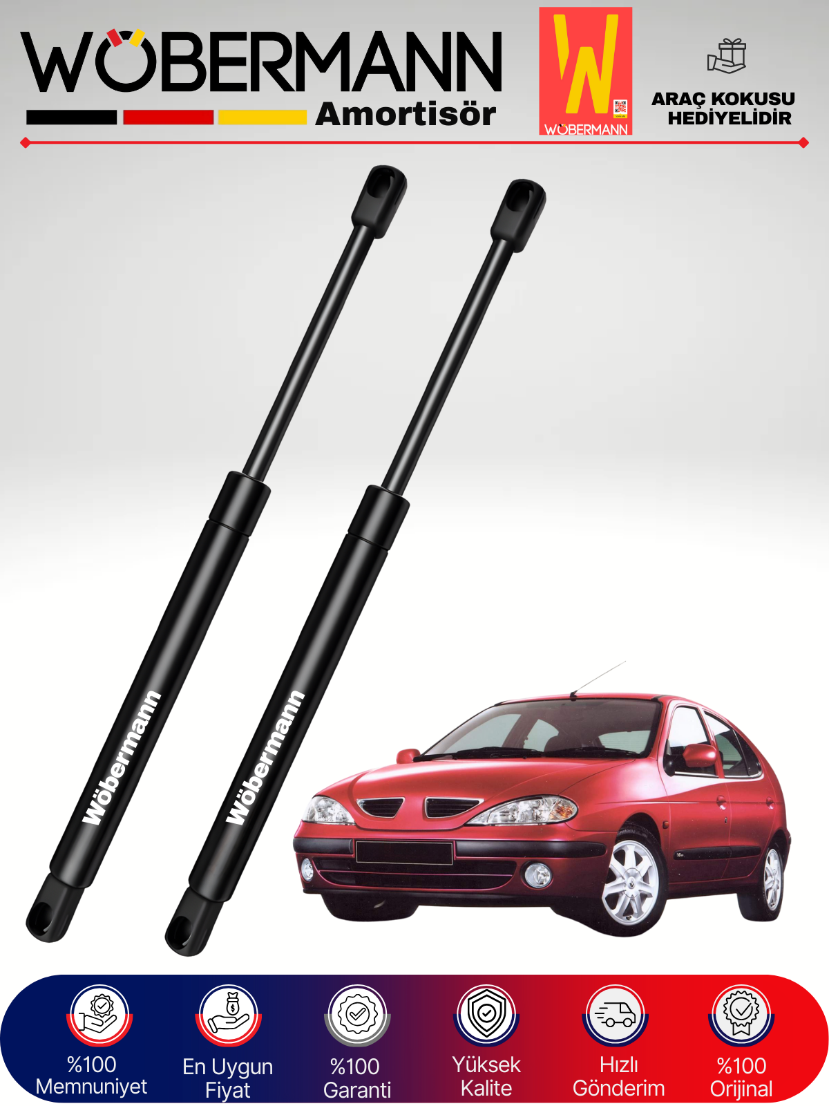Wöbermann Renault Megane Bagaj Amortisörü Takım Sağ-Sol 1996-2004