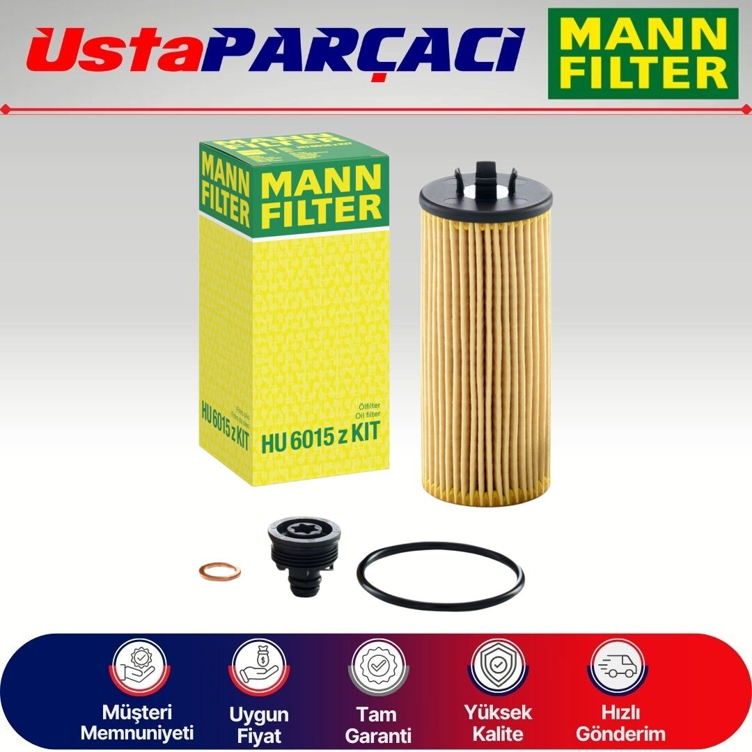 Mann-Filter Bmw 2 Serisi F22 2.16D Dizel Yağ Filtresi 2017-2019 HU6015Z 11428575210
