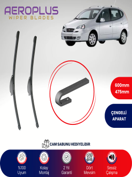 Aeroplus Chevrolet Rezzo 2005-2009 Muz Silecek Takımı
