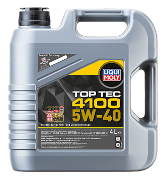 Liqui Moly Top Tec 4100 5W-40 Motor Yağı 4 Litre 2195 GM dexos2 Ford MB VW Porsche Fiat  Renault
