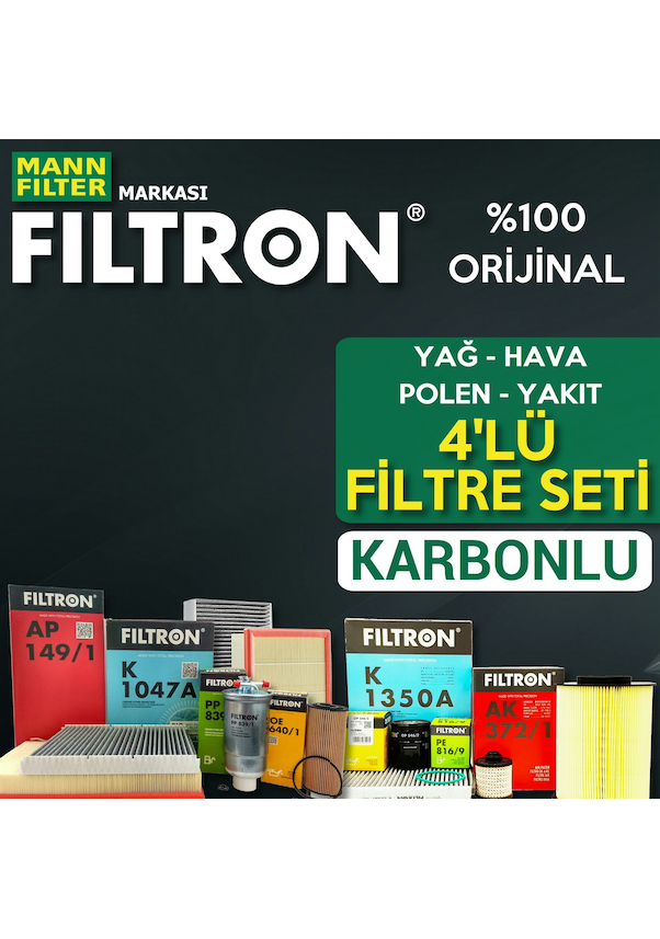 Filtron Seat Cordoba 1.4 Tdi Filtre Bakım Seti 2003-2009 4KP AMF-BNM-BMS-BNV