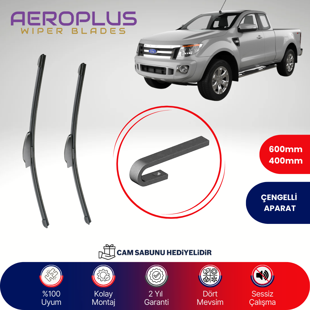 Aeroplus Ford Ranger 2011-2015 Muz Silecek Takımı