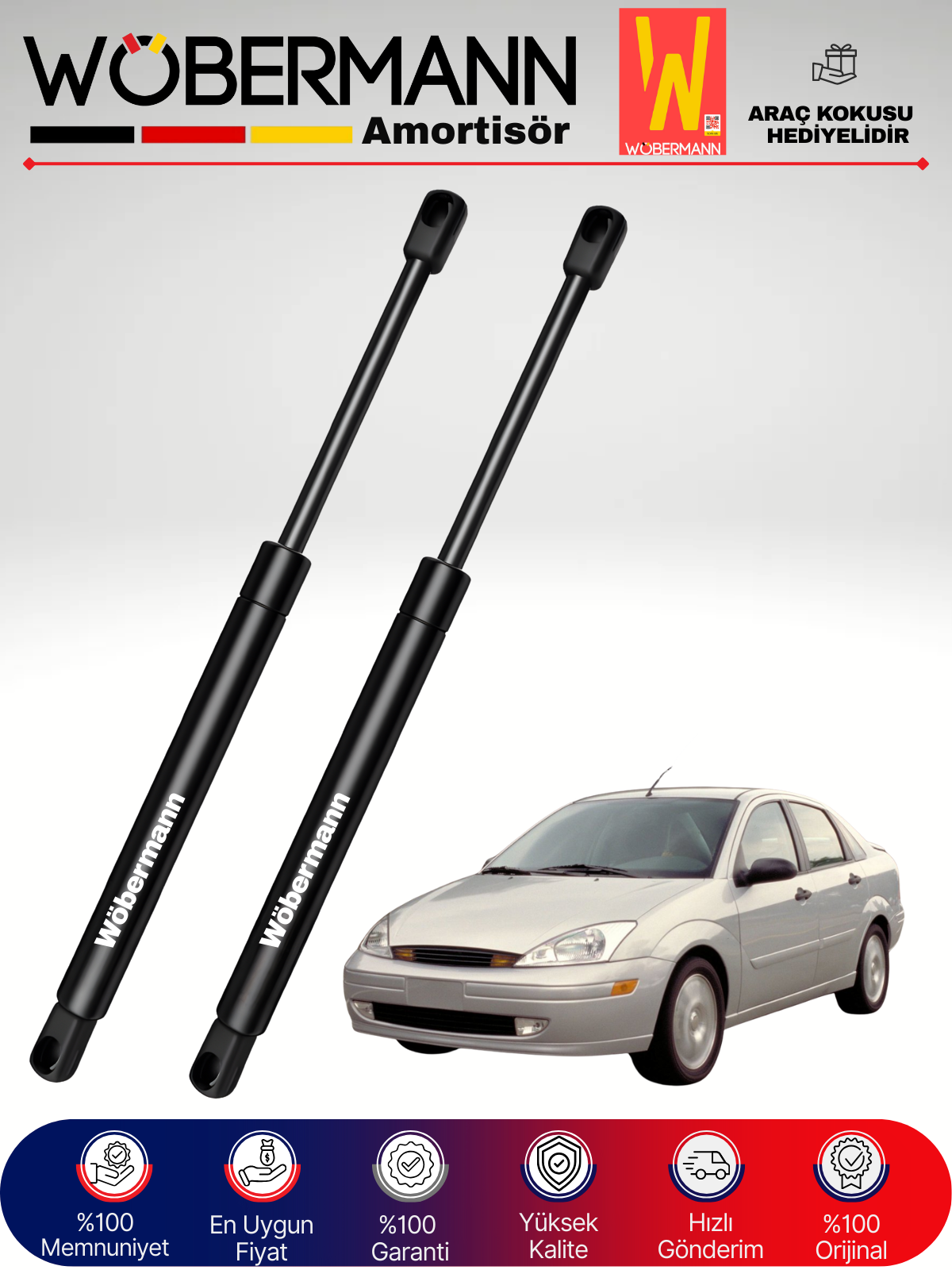 Wöbermann Ford Focus Sedan Bagaj Amortisörü Takım Sağ-Sol 1998-2005