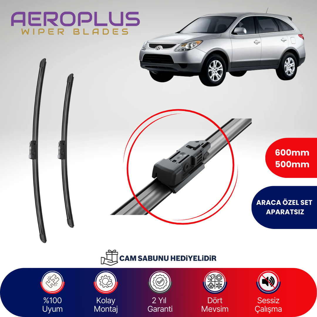 Aeroplus Hyundai Veracruz 2006-2015 Muz Silecek Takımı