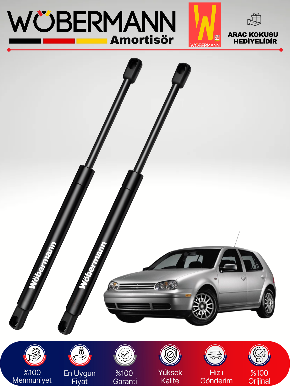 Wöbermann VW Golf IV 4 Bagaj Amortisörü Takım Sağ-Sol 1998-2005