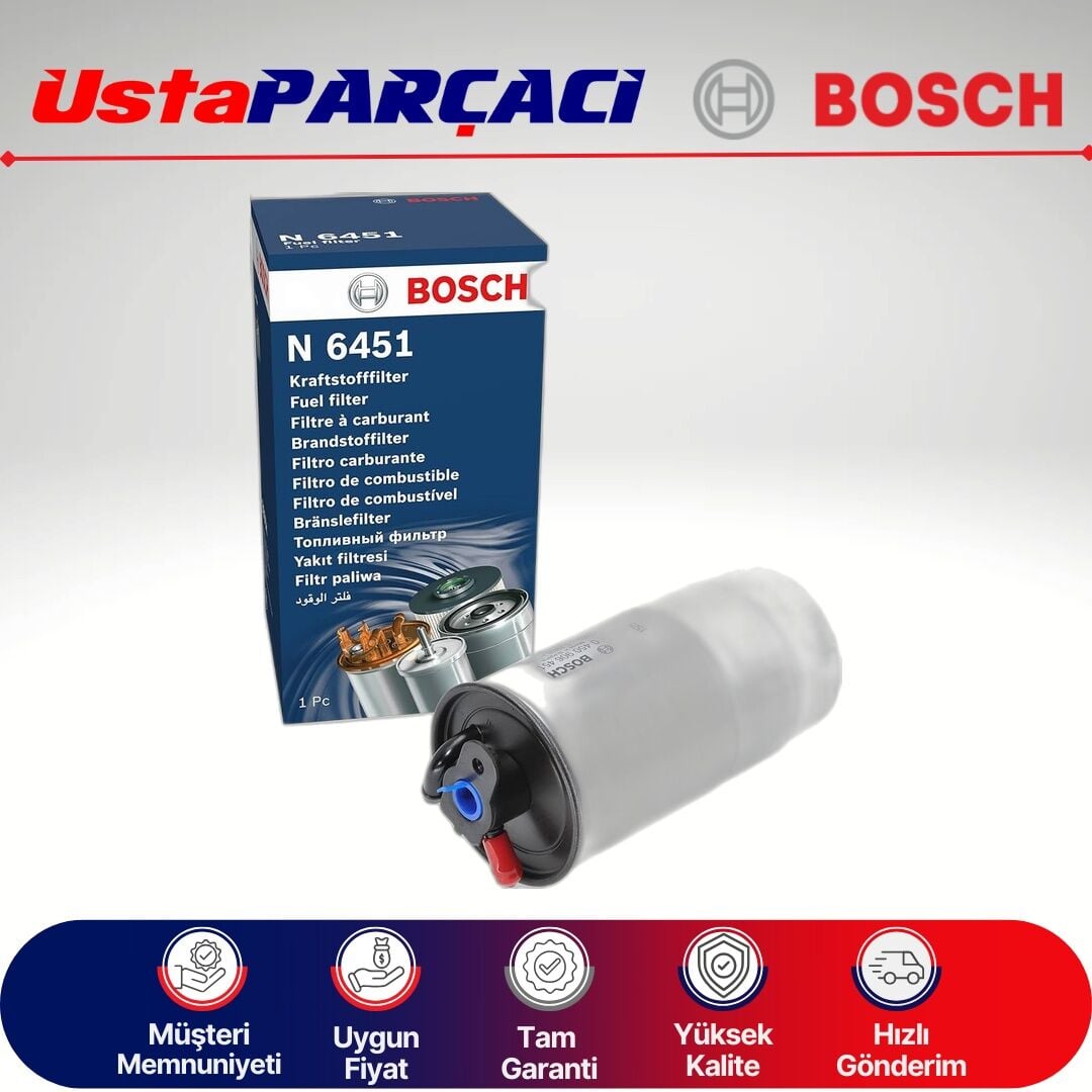 Bosch Bmw 5 Serisi E39 5 30D Dizel Yakıt Filtresi 2001-2004 0450906451 13327785350