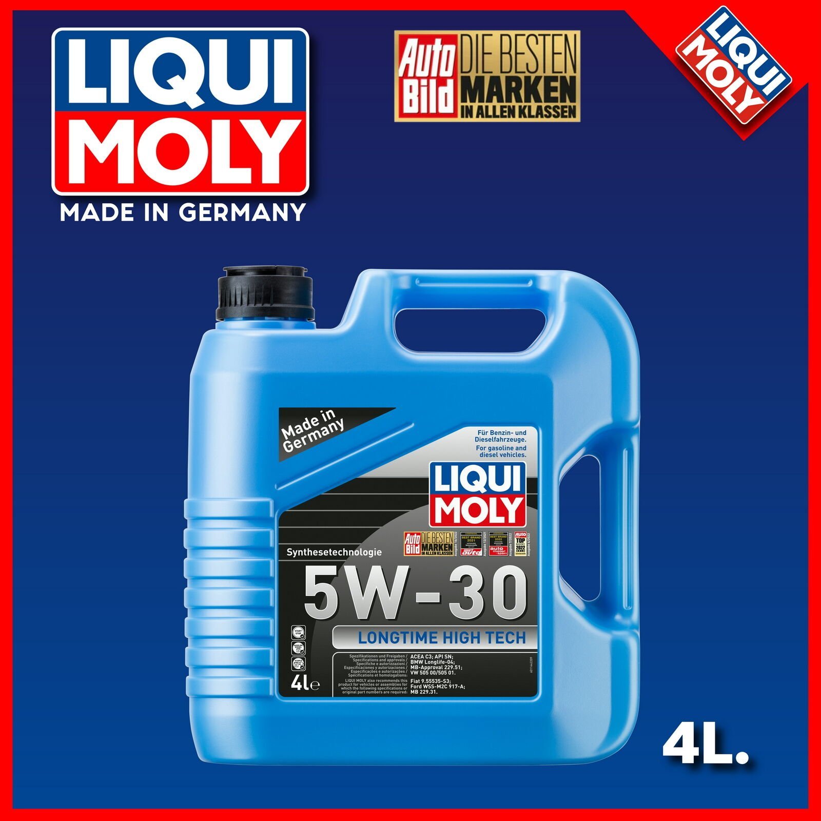 Liqui Moly Longtime High Tech 5W-30 DPF li Motor Yağı 4 Litre 1144