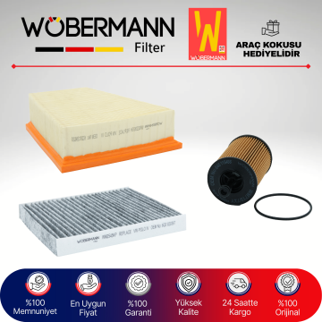 Wöbermann VW Polo 1.4 Tdi Filtre Bakım Seti 2003-2009 3KP AMF-BNM-BMS-BNV