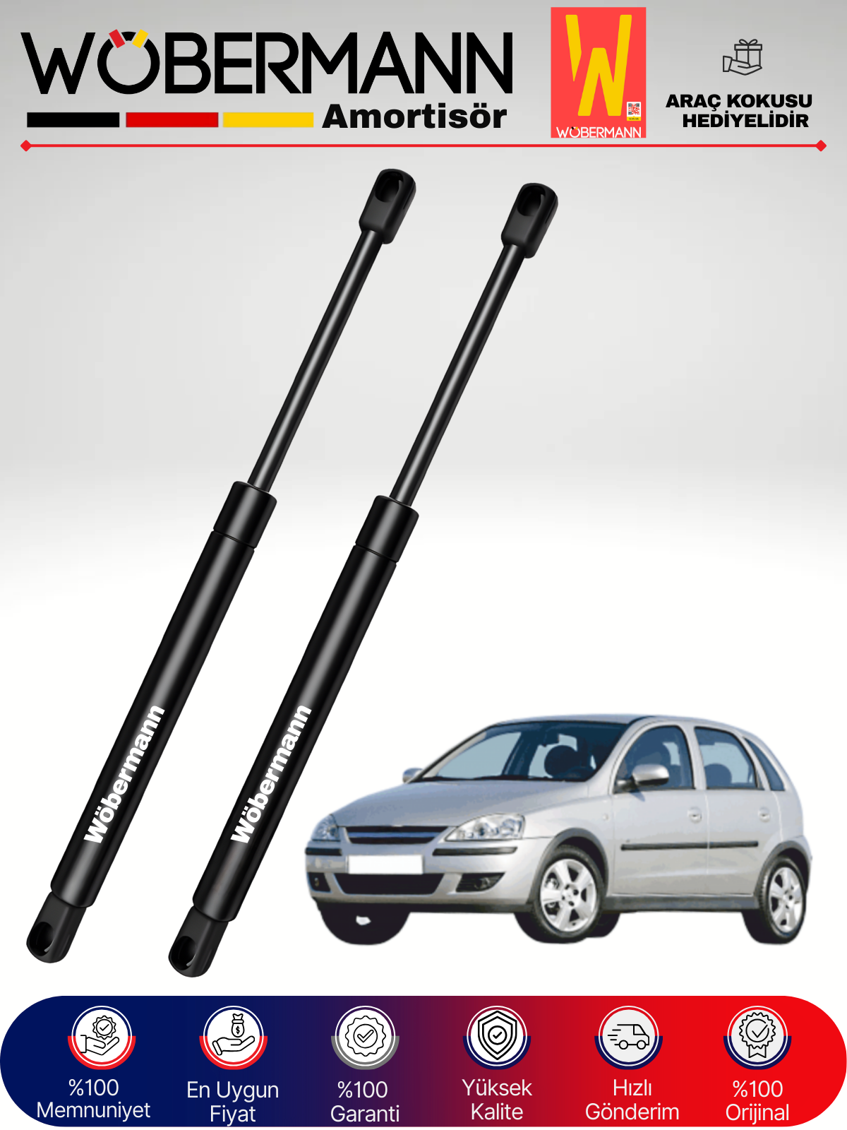 Wöbermann Opel Corsa C Bagaj Amortisörü Takım Sağ-Sol 2001-2010