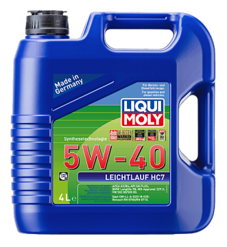 Liqui Moly Leichtlauf HC7 5W-40 Motor Yağı 4 Litre 1382 BMW MB VW Opel Renault