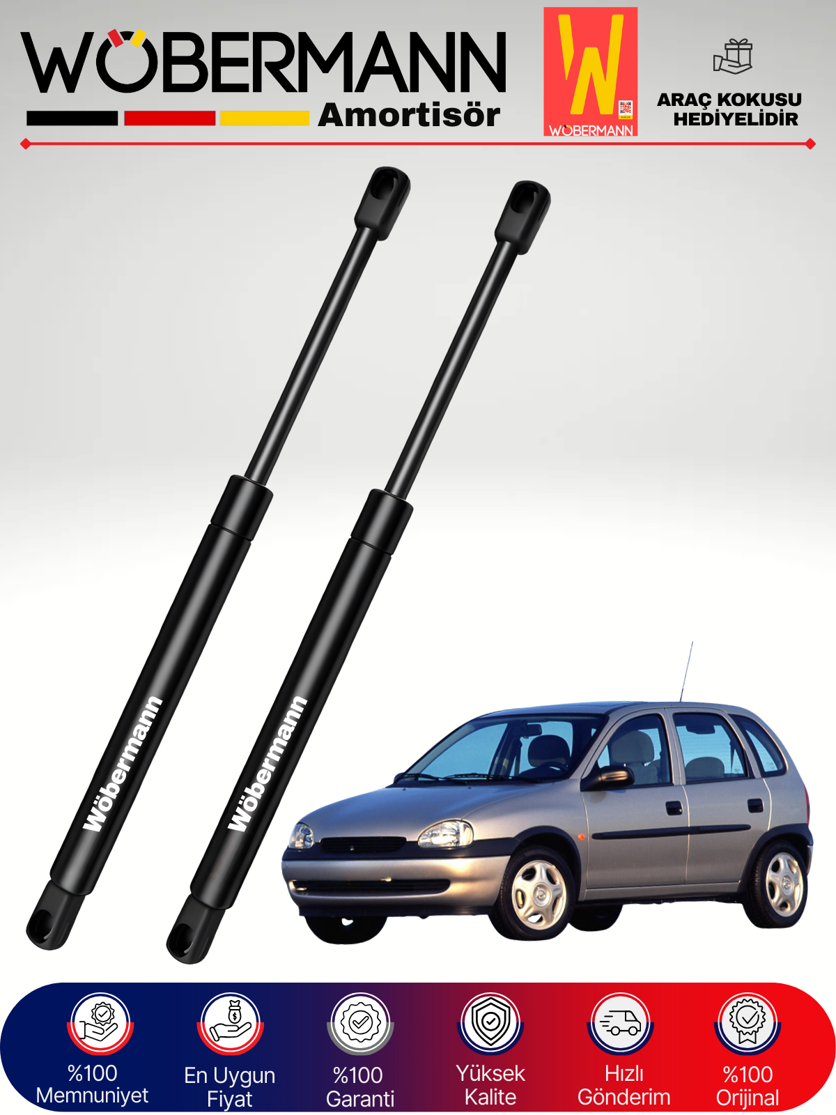 Wöbermann Opel Corsa B 5 Kapı Bagaj Amortisörü Takım Sağ-Sol 1993-2002