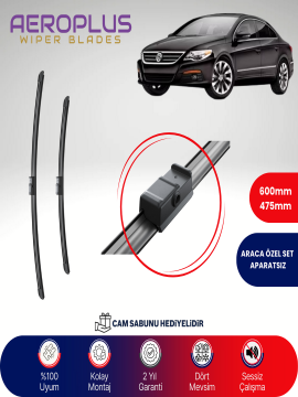 Aeroplus VW Passat CC 2008-2011 Muz Silecek Takımı