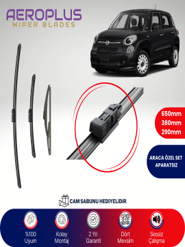 Aeroplus Fiat 500L 2012-2022 Ön Arka Muz Silecek Takımı