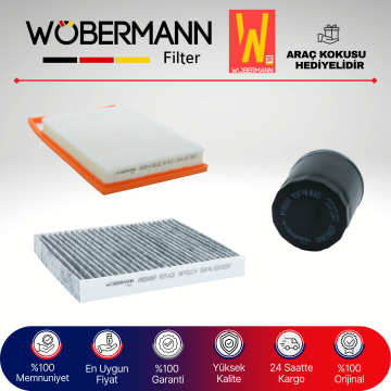 Wöbermann VW Polo 1.4 Tdi Filtre Bakım Seti 2014-2017 3KP CUS-CYZ-CUT