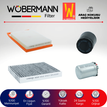Wöbermann VW Polo 1.4 Tdi Filtre Bakım Seti 2014-2017 4KP CUS-CYZ-CUT