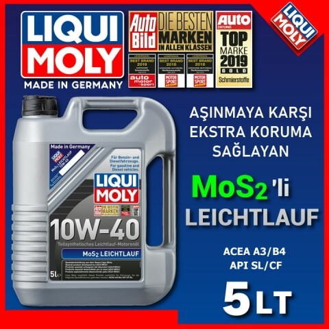 Liqui Moly Mos2 Leichtlauf 10W-40 Motor Yağı 5 Litre 2184
