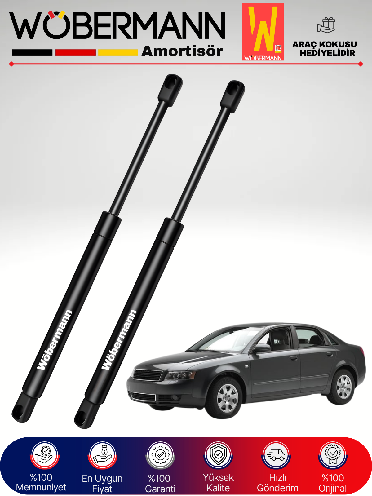 Wöbermann Audi A4 Bagaj Amortisörü Takım Sağ-Sol 2001-2005
