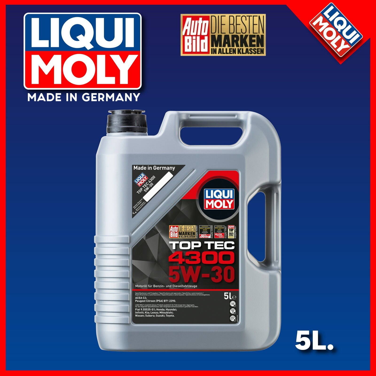 Liqui Moly Top Tec 4300 5W-30 Motor Yağı 5 Litre 2324