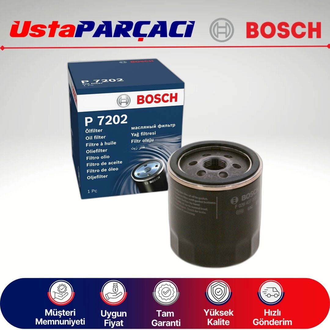 Bosch VW Transporter T6 2.0 Tdi 180Hp Yağ Filtresi 2015-2020 F026407202 P7202 03L115561