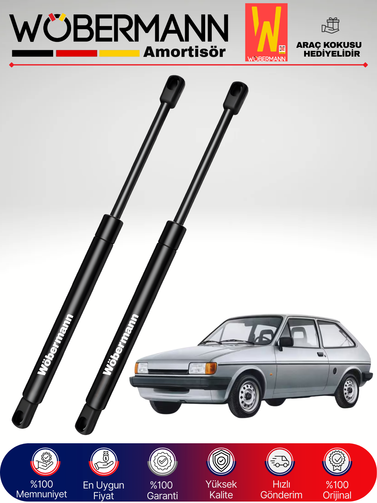 Wöbermann Ford Fiesta 2 II Bagaj Amortisörü Takım Sağ-Sol 1983-1988