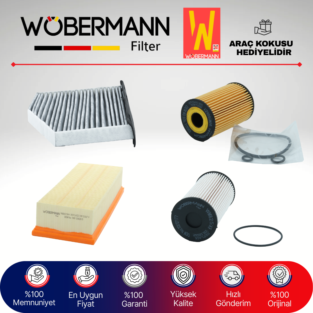 Wöbermann VW Tiguan 2.0 Tdi Filtre Bakım Seti 2008-2011 4KP CBA-CFF-CBB-CFG-CLL