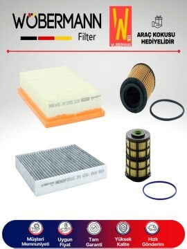 Wöbermann Chevrolet Aveo 1.3 D KARBONLU Filtre Bakım Seti 2011-2014 4KP