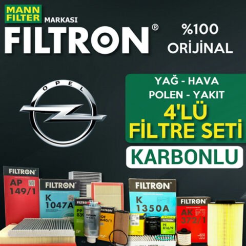 Filtron Opel Mokka 1.6 Cdti Filtre Bakım Seti 2015-2017 4KP