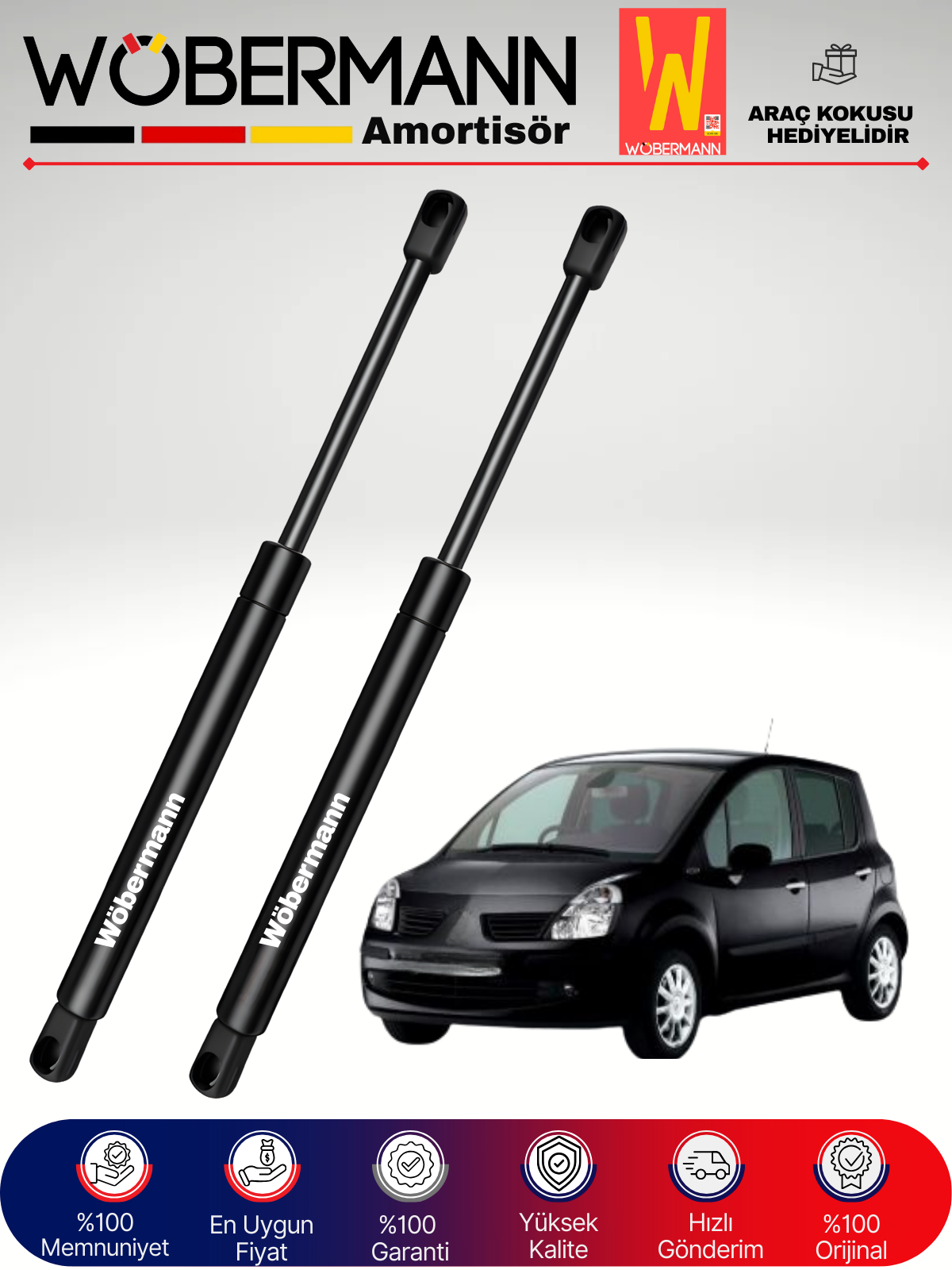Wöbermann Renault Modus Bagaj Amortisörü Takım Sağ-Sol 2006-2011