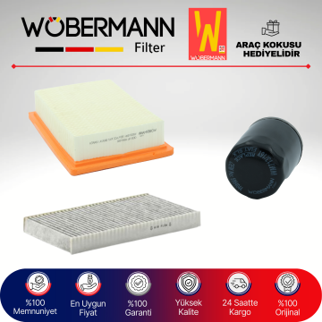 Wöbermann Fiat Brava 1.6 Benzin Filtre Bakım Seti 1998-2003 3KP