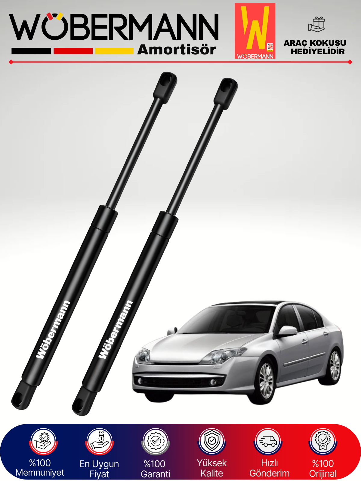 Wöbermann Renault Laguna 2 ll Bagaj Amortisörü Takım Sağ-Sol 2006-Sonrası