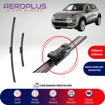 Aeroplus Fiat 500X 2014-2025 Muz Silecek Takımı