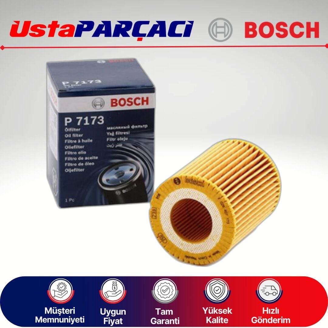 Bosch Bmw 3 Serisi F30 3 20İ Ed Benzinli Yağ Filtresi 2012-2016 F026407173 P7173 11427611969